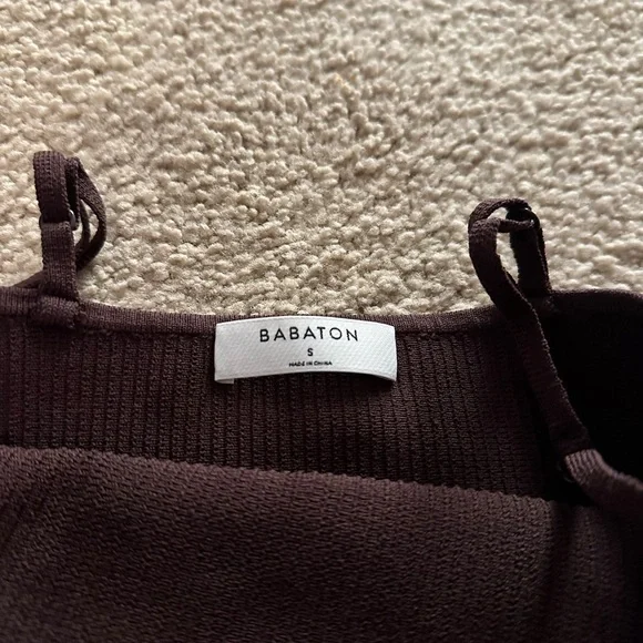 Aritzia Babaton Sculpt Knit Cami Cropped Tank - Coffee Bean - Picture 4 of 4